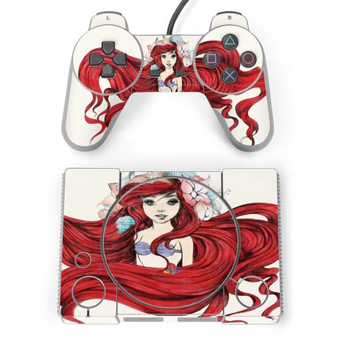 Disney The Little Mermaid Ariel Illustration PlayStation Classic Bundle Skin
