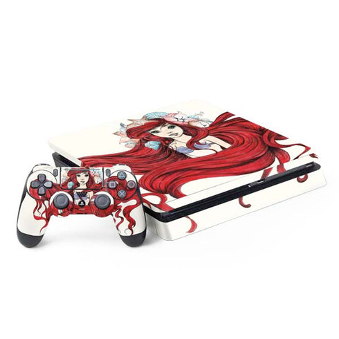 Disney The Little Mermaid Ariel Illustration PS4 Slim Bundle Skin