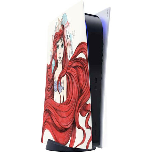 Disney The Little Mermaid Ariel Illustration PS5 Digital Edition Console Skin