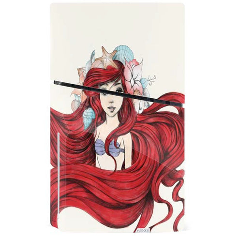 Disney The Little Mermaid Ariel Illustration PS5 Slim Disk Bundle Skin