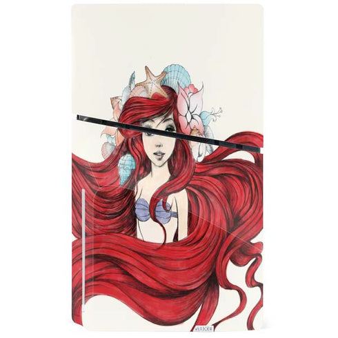 Disney The Little Mermaid Ariel Illustration PS5 Slim Disk Console Skin