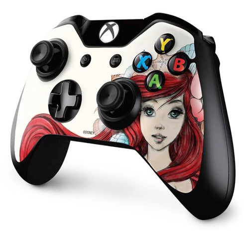 Disney The Little Mermaid Ariel Illustration Xbox One Controller Skin