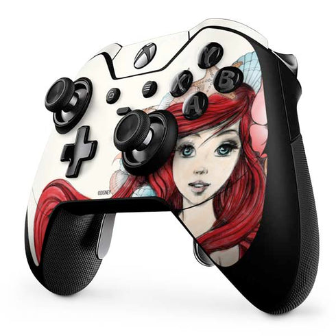 Disney The Little Mermaid Ariel Illustration Xbox One Elite Controller Skin