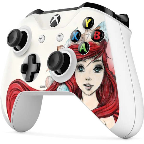 Disney The Little Mermaid Ariel Illustration Xbox One S Controller Skin