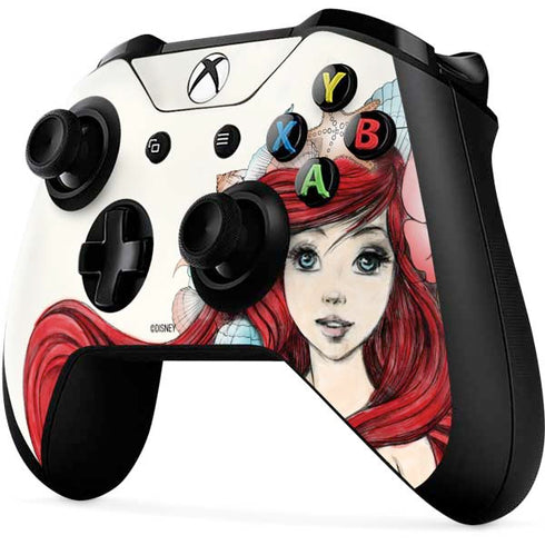 Disney The Little Mermaid Ariel Illustration Xbox One X Controller Skin