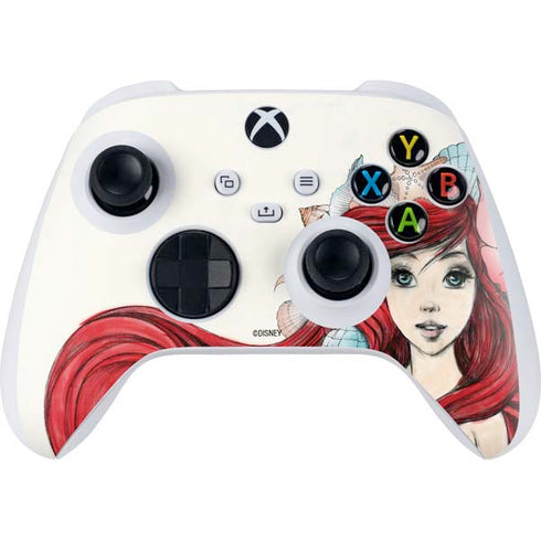 Disney The Little Mermaid Ariel Illustration Xbox Series S Controller Skin