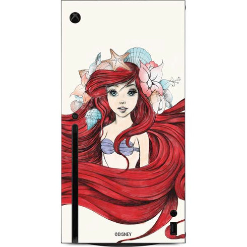 Disney The Little Mermaid Ariel Illustration Xbox Series X Console Skin