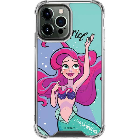 Disney Princess Ariel Art iPhone 14 Pro Max Clear Case