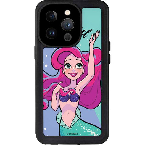 Disney Princess Ariel Art iPhone 14 Pro Waterproof Case