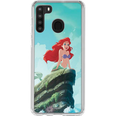 Disney The Little Mermaid Ariel Part of Your World Galaxy A21 Clear Case