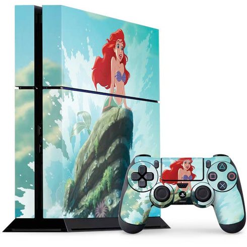 Disney The Little Mermaid Ariel Part of Your World PS4 Console and Controller Bundle Skin