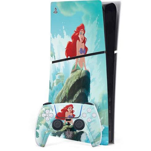 Disney The Little Mermaid Ariel Part of Your World PS5 Slim Digital Edition Bundle Skin