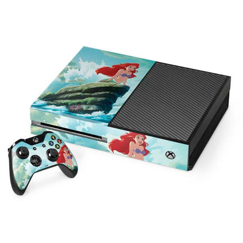 Disney The Little Mermaid Ariel Part of Your World Xbox One Console and Controller Bundle Skin