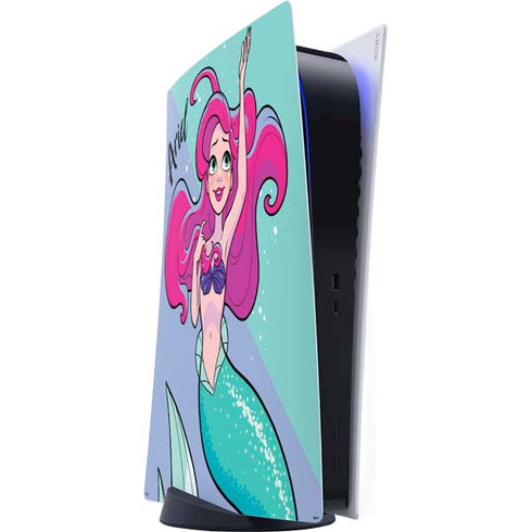 Disney Princess Ariel Art PS5 Digital Edition Console Skin