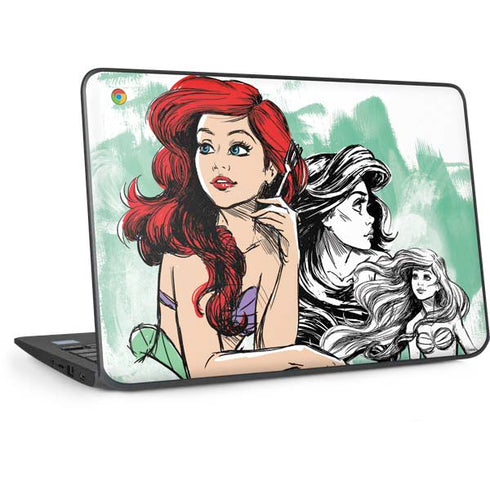 Disney Princess Ariel Sketch Art HP Chromebook Skin