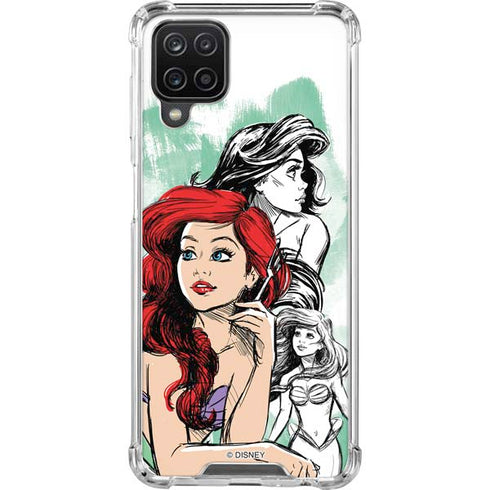 Disney Princess Ariel Sketch Art Galaxy A12 Clear Case
