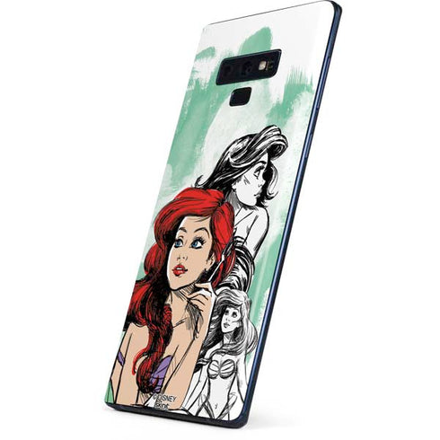 Disney Princess Ariel Sketch Art Galaxy Note 9 Skin
