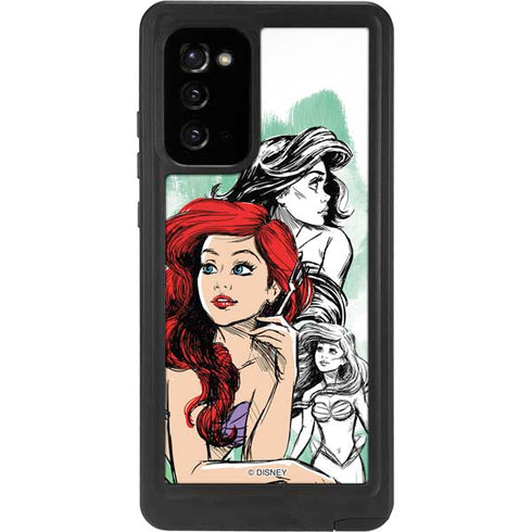 Disney Princess Ariel Sketch Art Galaxy Note20 5G Waterproof Case