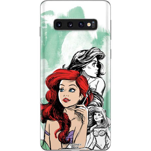 Disney Princess Ariel Sketch Art Galaxy S10 Skin
