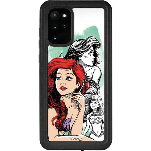 Disney Princess Ariel Sketch Art Galaxy S20 Plus Waterproof Case