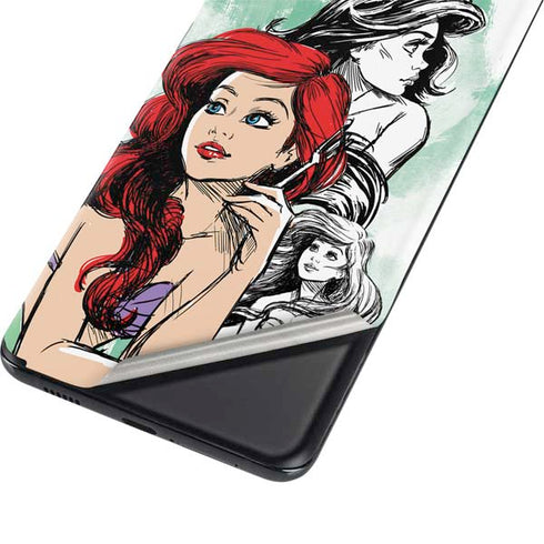 Disney Princess Ariel Sketch Art Galaxy S21 5G Skin