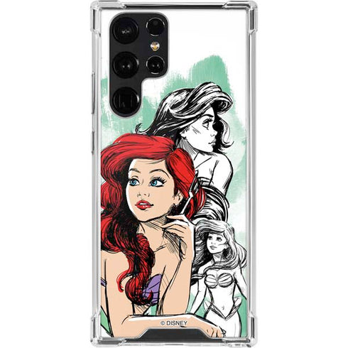 Disney Princess Ariel Sketch Art Galaxy S22 Ultra Clear Case