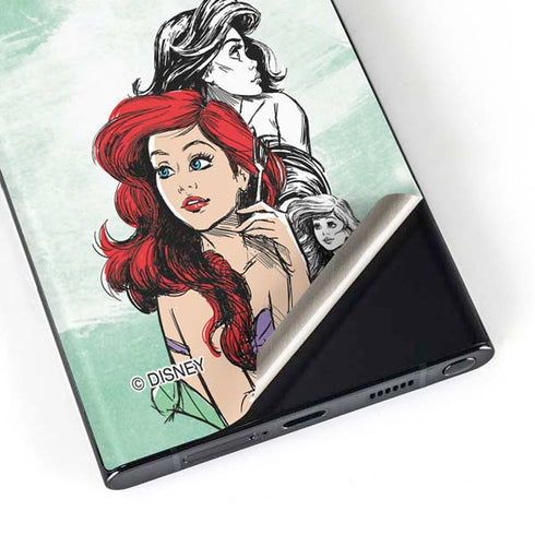 Disney Princess Ariel Sketch Art Galaxy S23 Ultra Skin