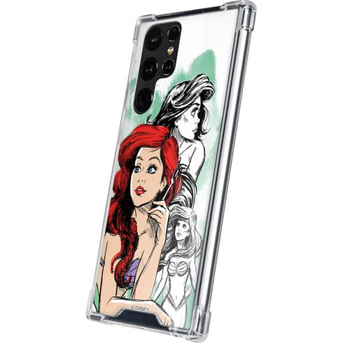 Disney Princess Ariel Sketch Art Galaxy S24 Ultra Clear Case