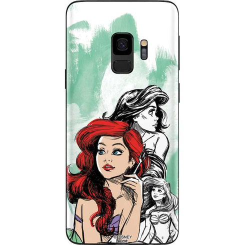 Disney Princess Ariel Sketch Art Galaxy S9 Skin