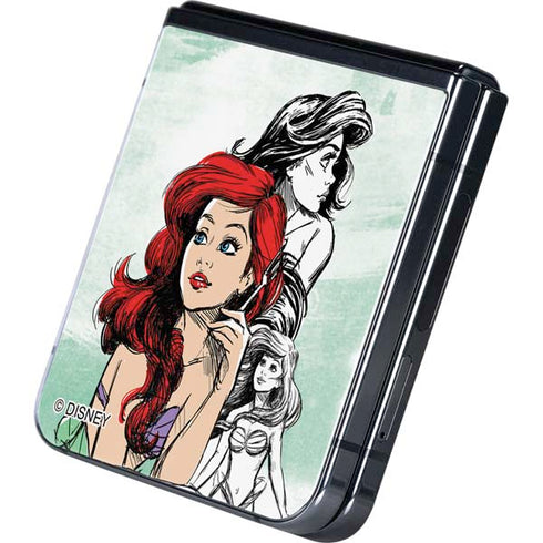 Disney Princess Ariel Sketch Art Galaxy Z Flip5 5G Skin