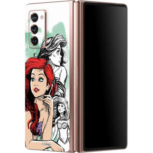 Disney Princess Ariel Sketch Art Galaxy Z Fold2 5G Skin