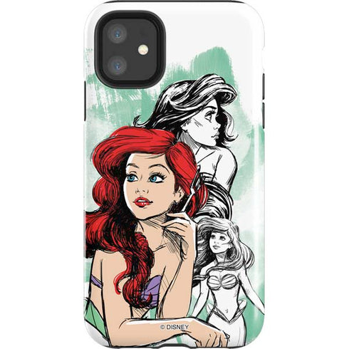 Disney Princess Ariel Sketch Art iPhone 11 Impact Case