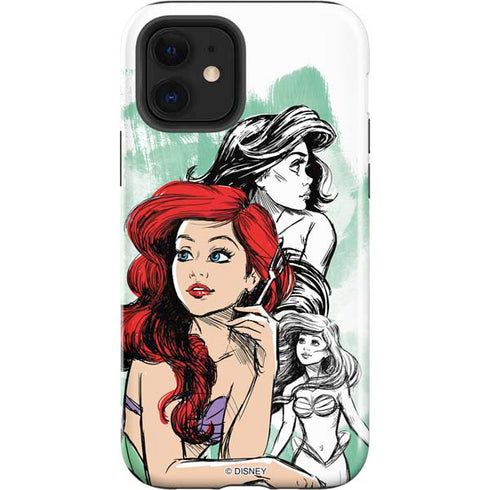 Disney Princess Ariel Sketch Art iPhone 12 Impact Case