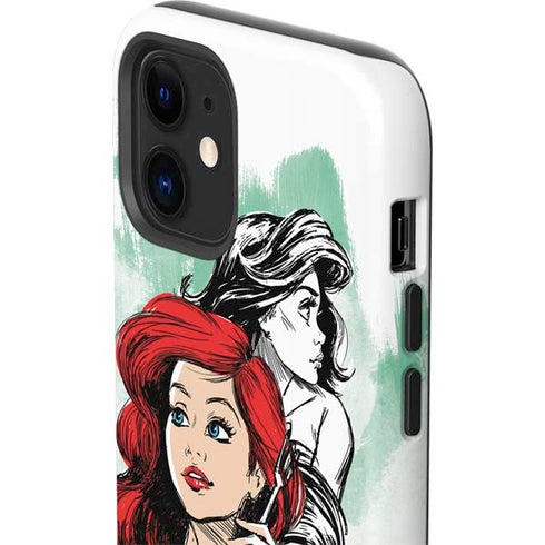 Disney Princess Ariel Sketch Art iPhone 12 Impact Case