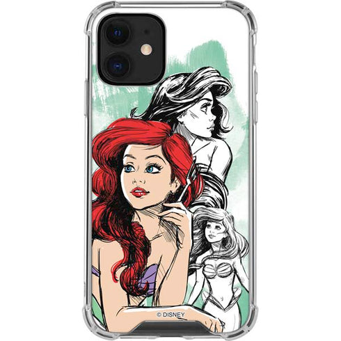 Disney Princess Ariel Sketch Art iPhone 12 Mini Clear Case