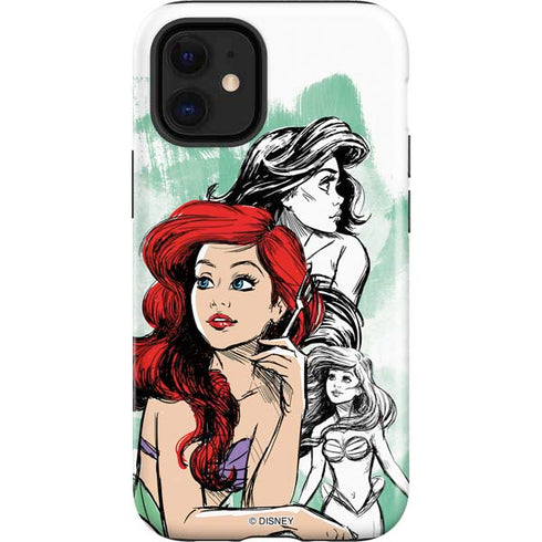 Disney Princess Ariel Sketch Art iPhone 12 Mini Impact Case