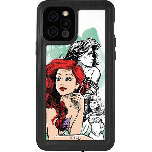 Disney Princess Ariel Sketch Art iPhone 12 Pro Waterproof Case