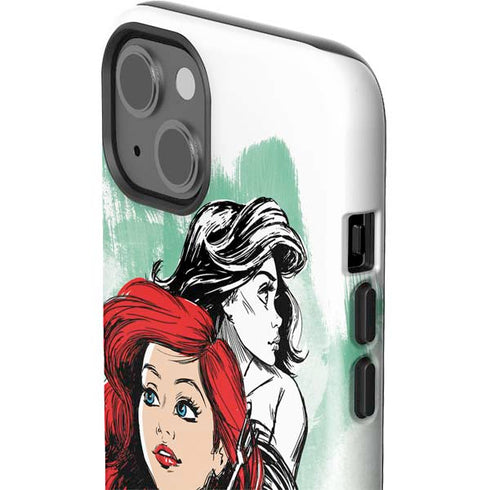 Disney Princess Ariel Sketch Art iPhone 15 Plus Impact Case