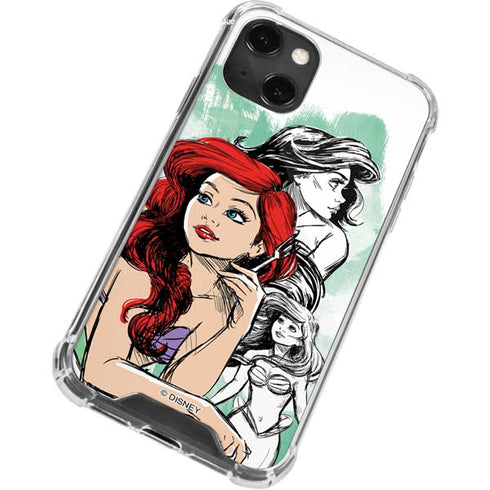 Disney Princess Ariel Sketch Art iPhone 14 Plus Clear Case