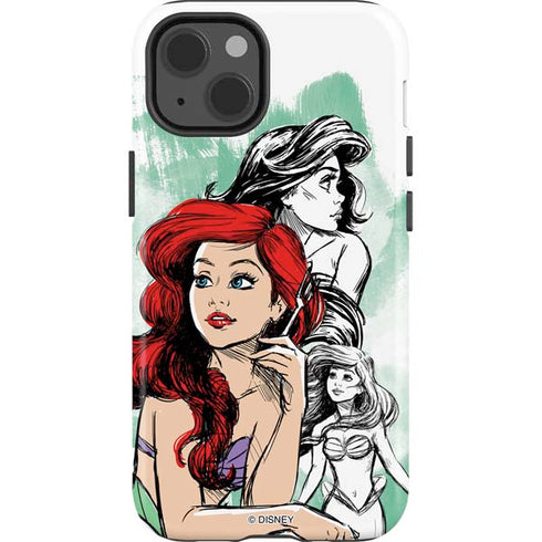 Disney Princess Ariel Sketch Art iPhone 15 Impact Case