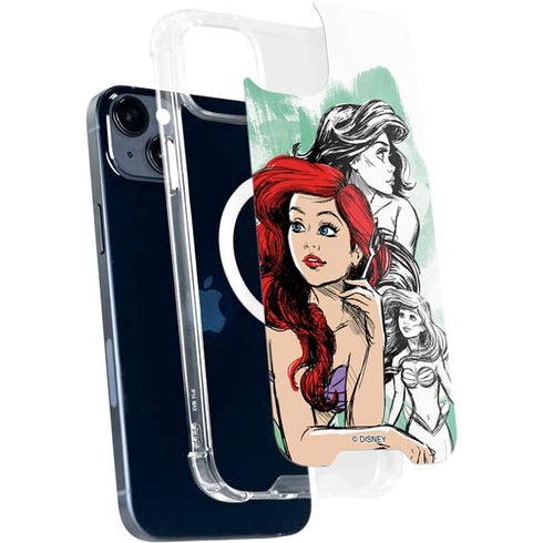 Disney Princess Ariel Sketch Art iPhone 15 Plus MagSafe Case
