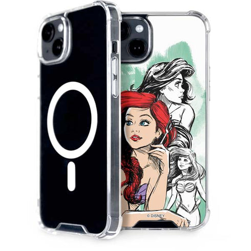 Disney Princess Ariel Sketch Art iPhone 15 Plus MagSafe Case