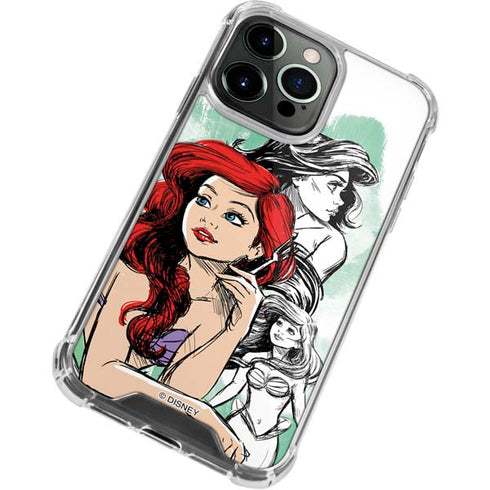 Disney Princess Ariel Sketch Art iPhone 15 Pro Max Clear Case