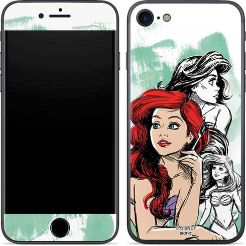 Disney Princess Ariel Sketch Art iPhone 7 Skin