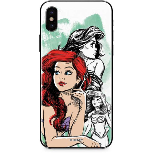 Disney Princess Ariel Sketch Art iPhone X Skin