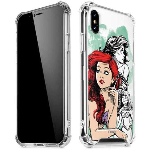 Disney Princess Ariel Sketch Art iPhone XS Max Clear Case
