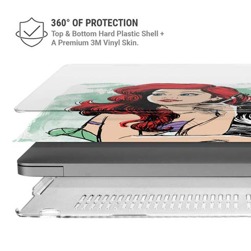 Disney Princess Ariel Sketch Art MacBook Pro 16in (2021-25) Case plus Skin