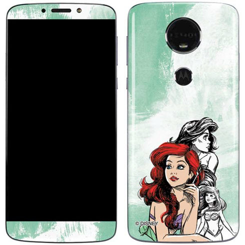 Disney Princess Ariel Sketch Art Moto E5 Plus Skin