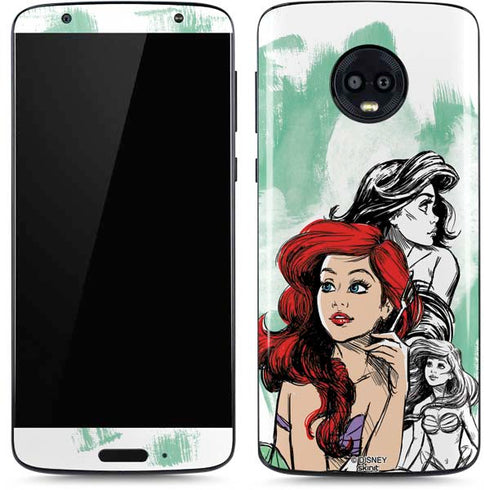 Disney Princess Ariel Sketch Art Moto G6 Skin
