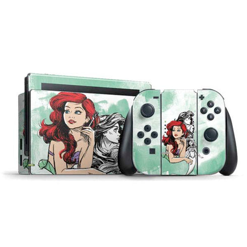 Disney Princess Ariel Sketch Art Nintendo Switch Bundle Skin